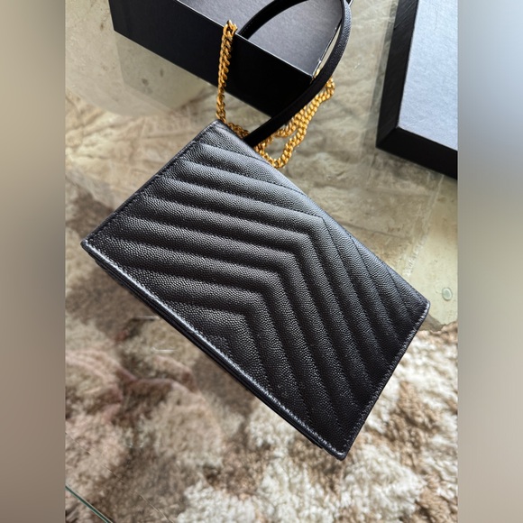 YSL Black Wallet on Chain (gold hardware) - Picture 8 of 11